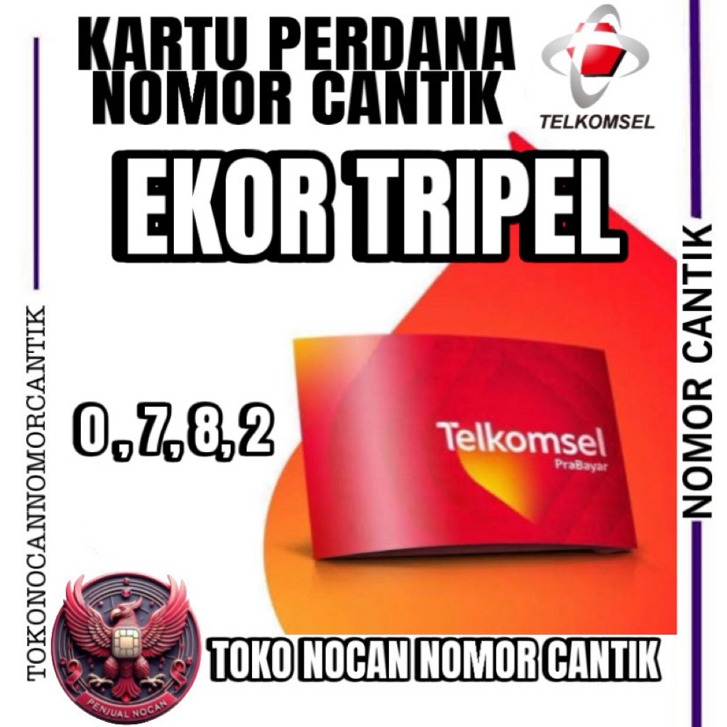 KARTU PERDANA TELKOMSEL NOMOR CANTIK EKOR TRIPEL 000 222 777 888