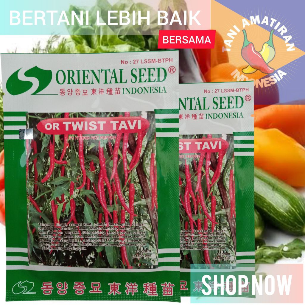 OR TWIST TAVI Benih Cabai Keriting Hibrida F1 Tahan Virus Original 10 gram