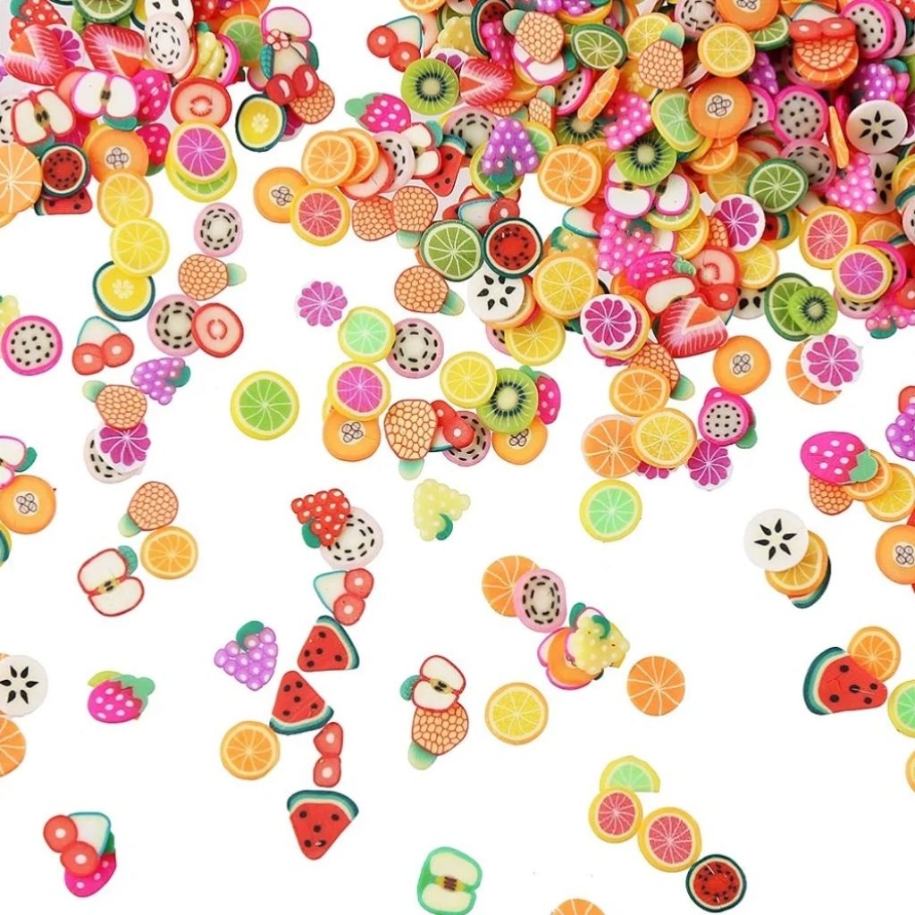 Fimo Buah Polymer Clay 3D Fimo Slice Potongan Fimo