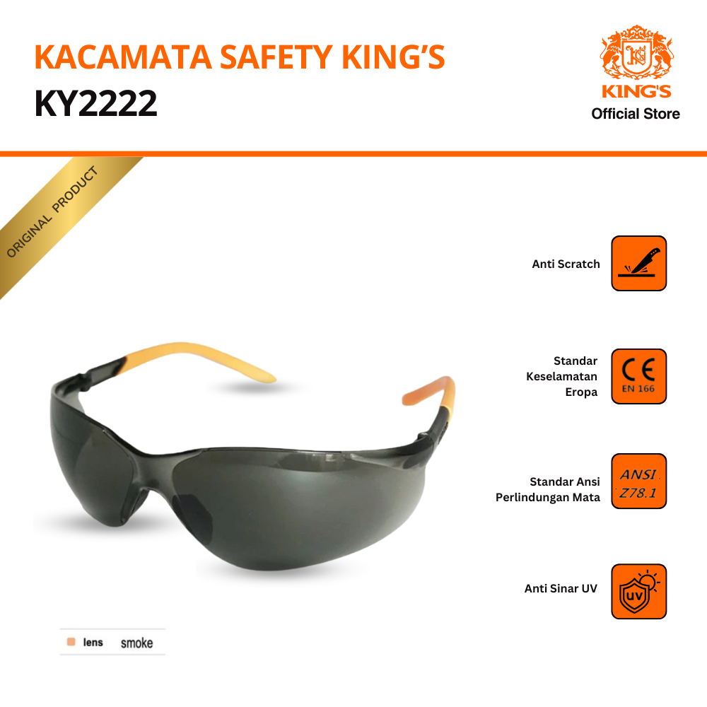 Honeywell Kacamata Safety Kings KY2222 Anti-Scratch