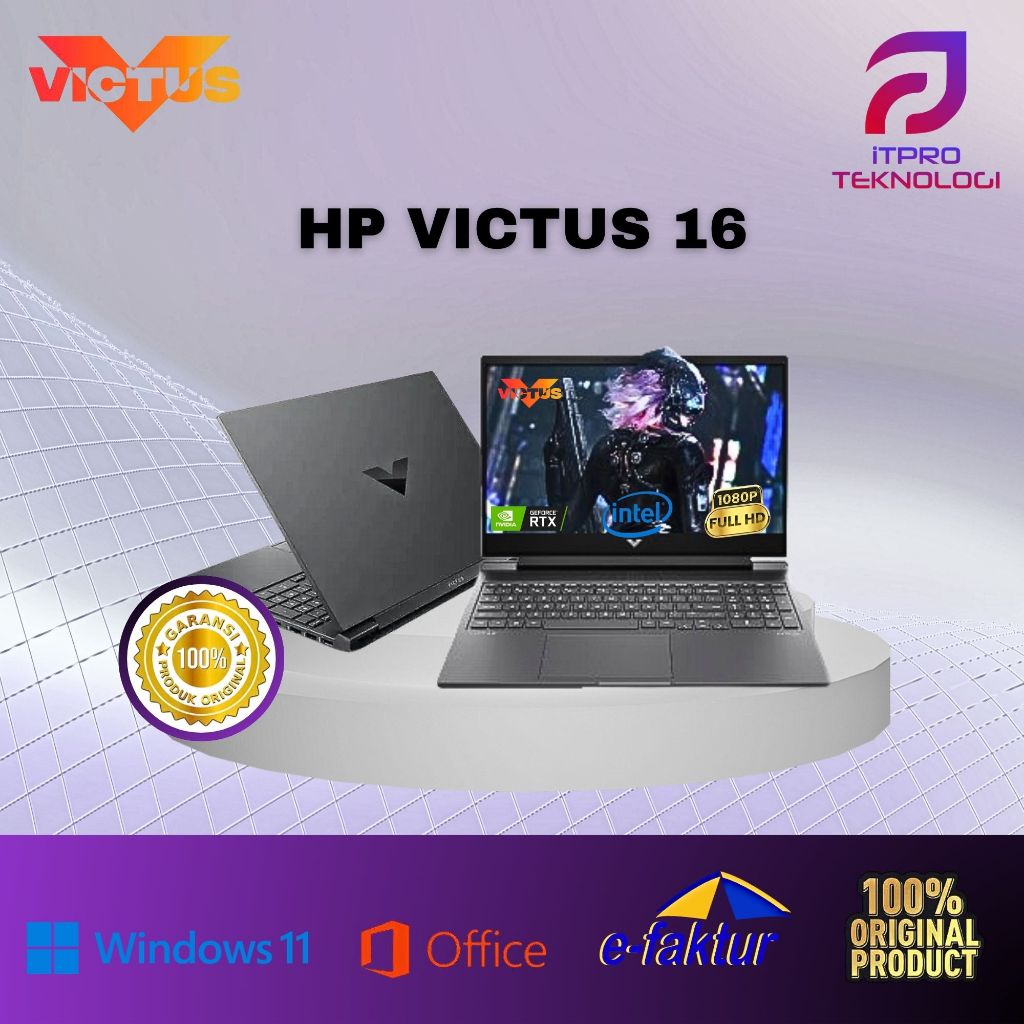 HP VICTUS 16 Core I7-14650HX Nvidia RTX4070 16GB 1TB 16.1" FHD 165HZ 100SRGB RGB W11+OHS