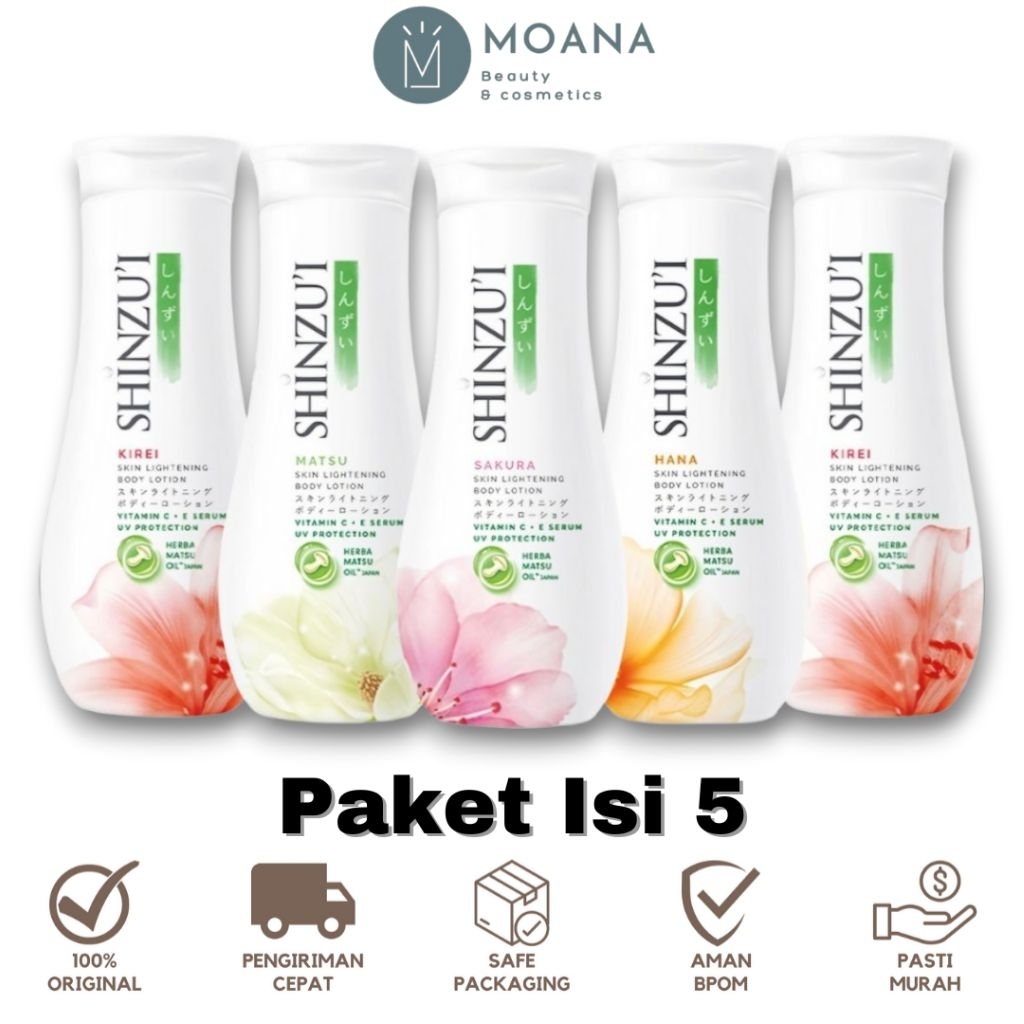 [ISI 5] Shinzui Body Lotion Skin Lightening | Hand Body Serum Mencerahkan Melembabkan Memutihkan