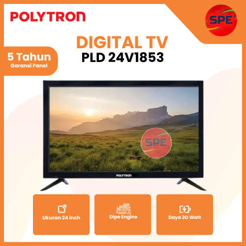 TV DIGITAL POLYTRON 24 INCH PLD 24V1853 HD GARANSI RESMI (MEDAN)