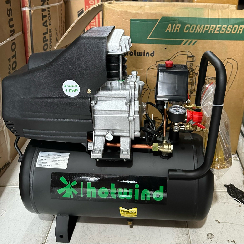 mesin kompresor angin listrik 1HP 25L hotwind / air compressor