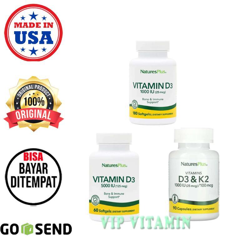 Natures Nature's Plus Vitamin D3 1000IU 5000IU +K2 | Vitamin Tulang | NaturesPlus