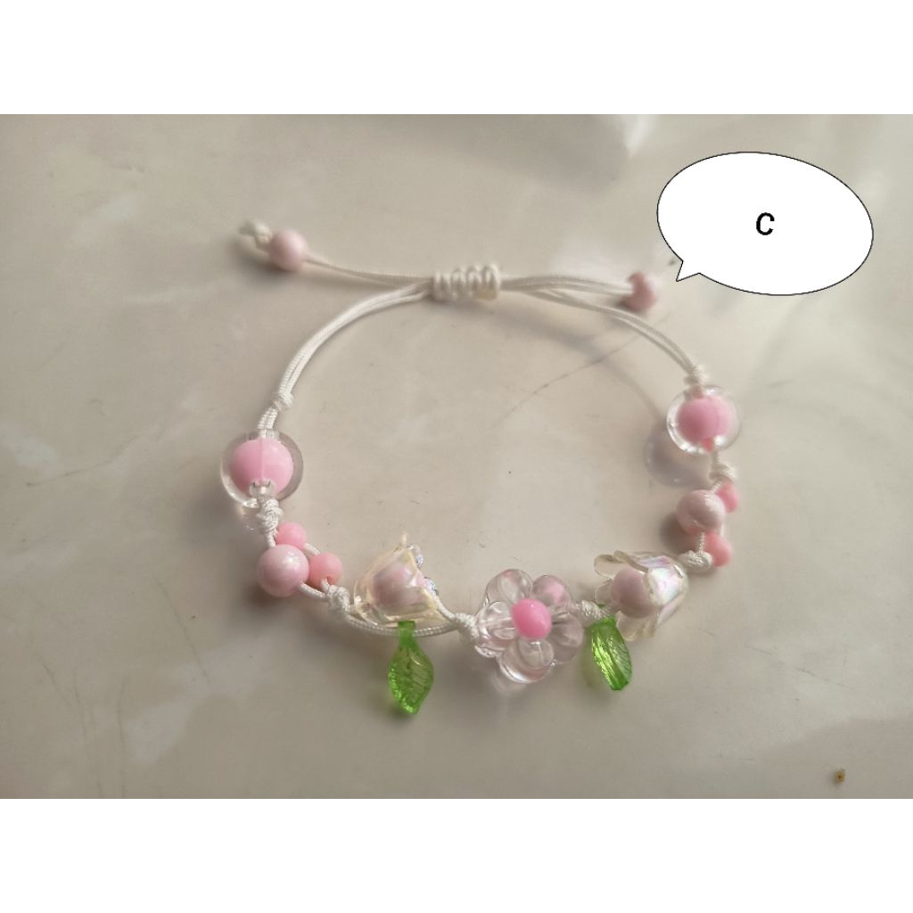 gelang manik cantik / tali giok/ warna warni