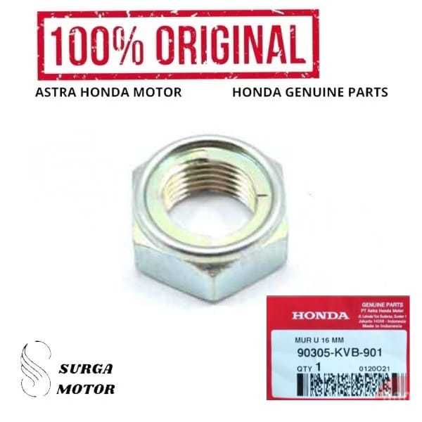 Mur Baut As Roda belakang Matic Motor BeAT Vario Spacy Scoopy PCX 150 Hybrid Genio 90305KVB901 90305