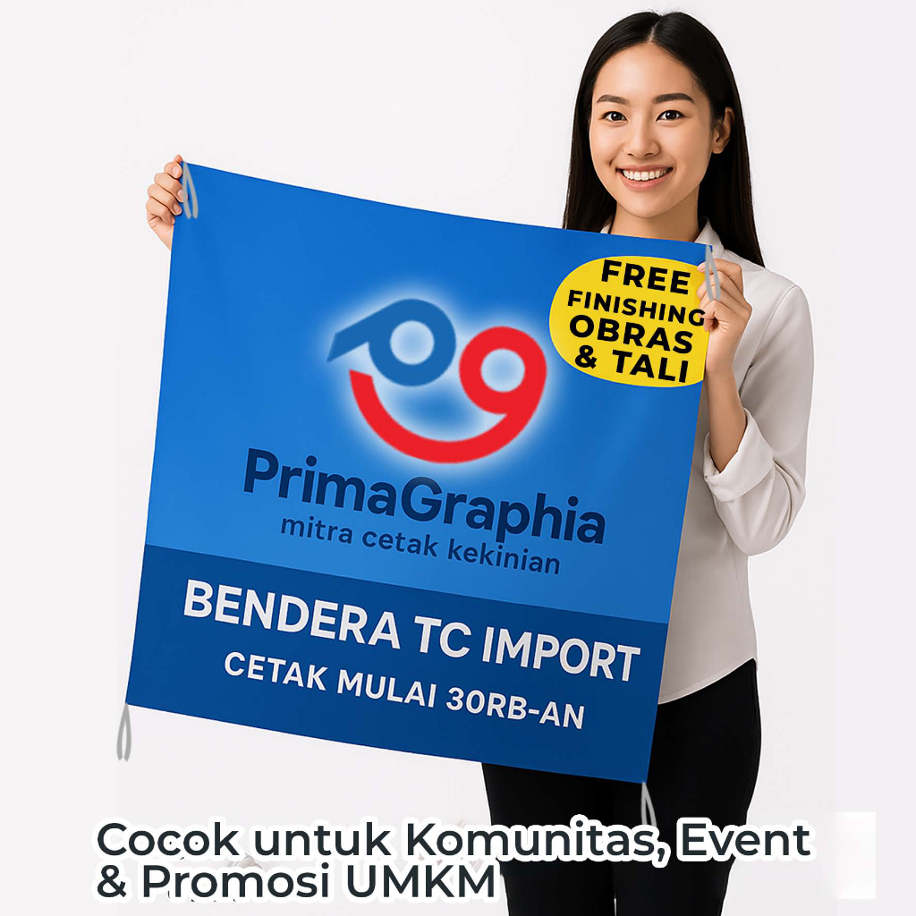 Custom Bendera Printing Kain Textile TC Import