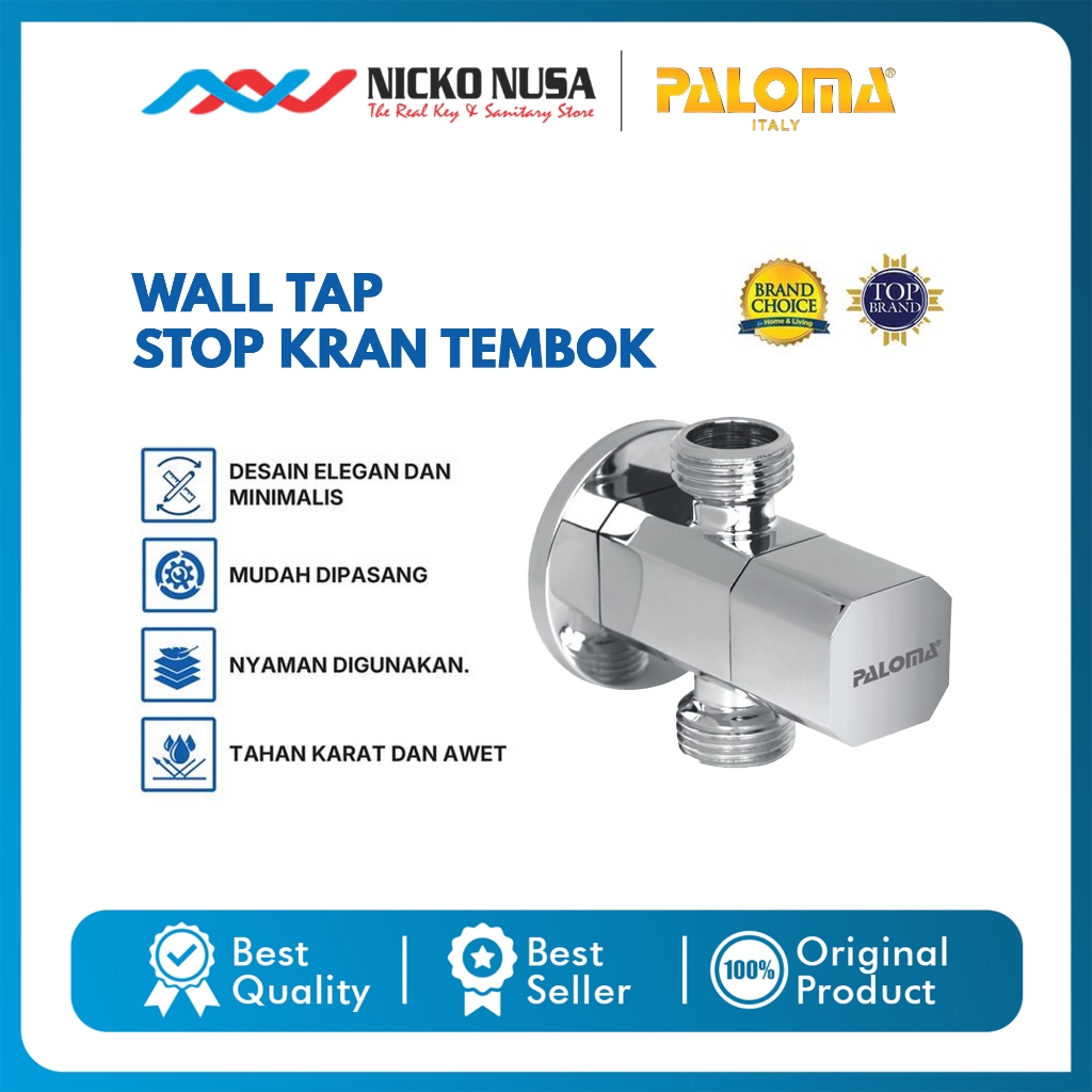 Nicko Nusa - Paloma Stop Kran FCP 2192 Stop Kran Toilet WC Stop Kran Jet Shower