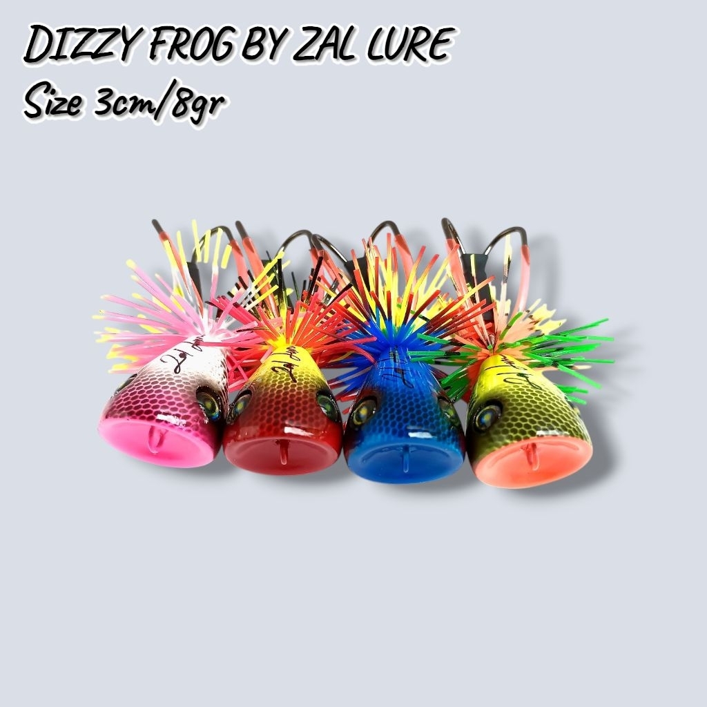 DIZZY FROG ZAL LURE. BUBBLE FROG. umpan casting gabus. lure casting gabus