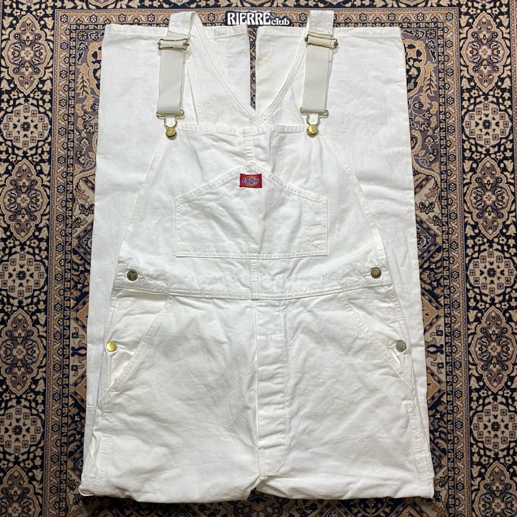 dickies overall white