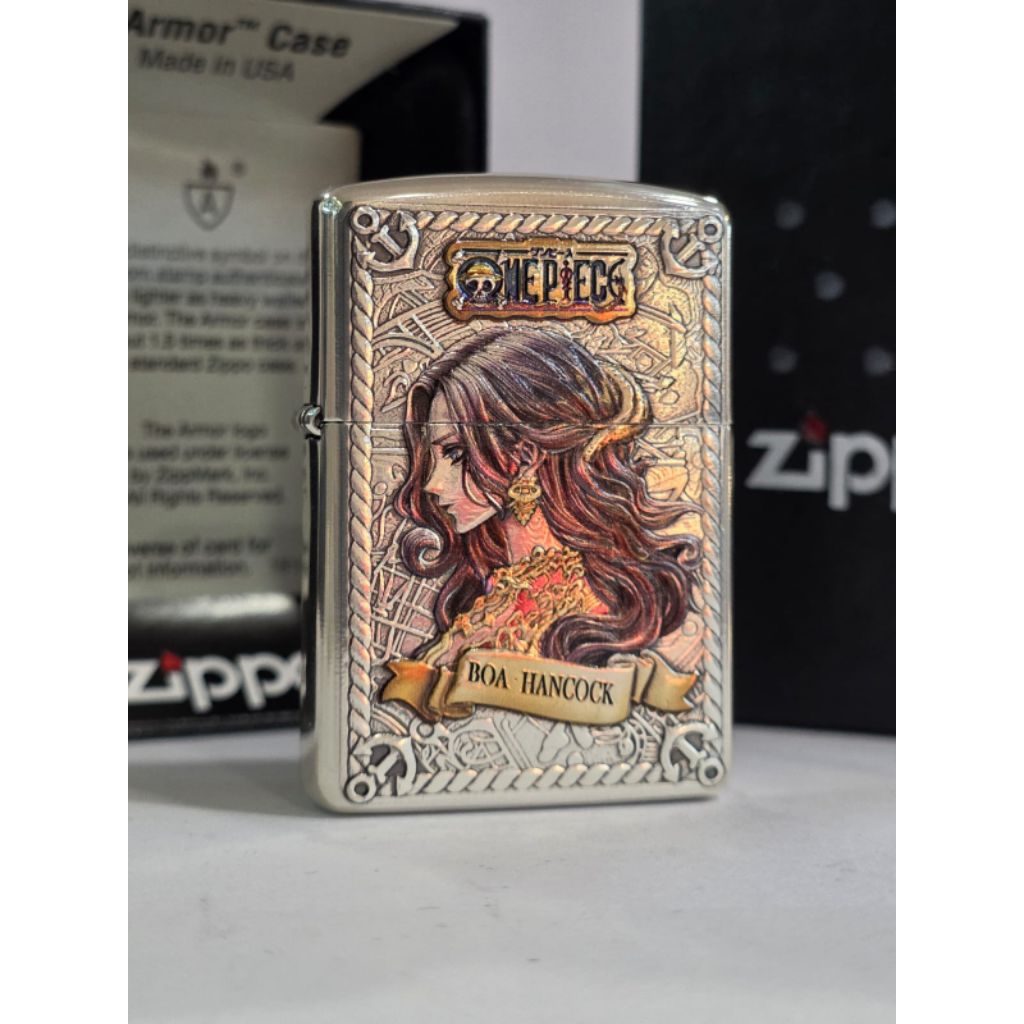 Original Zippo Armor One Piece Boa Hancock Sea Empress Colorfull 2 sisi