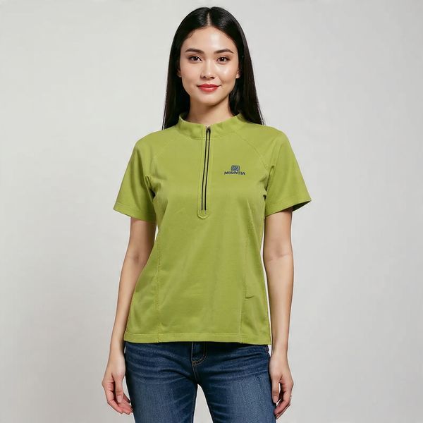 kaos olga pendek hijau stabilo size M