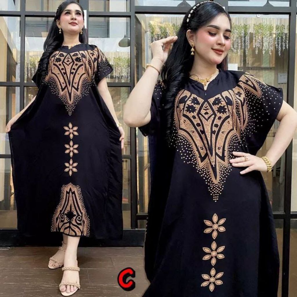 Daster Rayon Hitam Manis Batik Daster Lowo Jumbo Kekinian