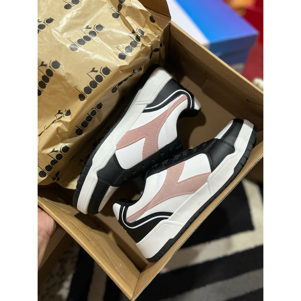 Diadora Noboru Casual Women White Black Pink Original