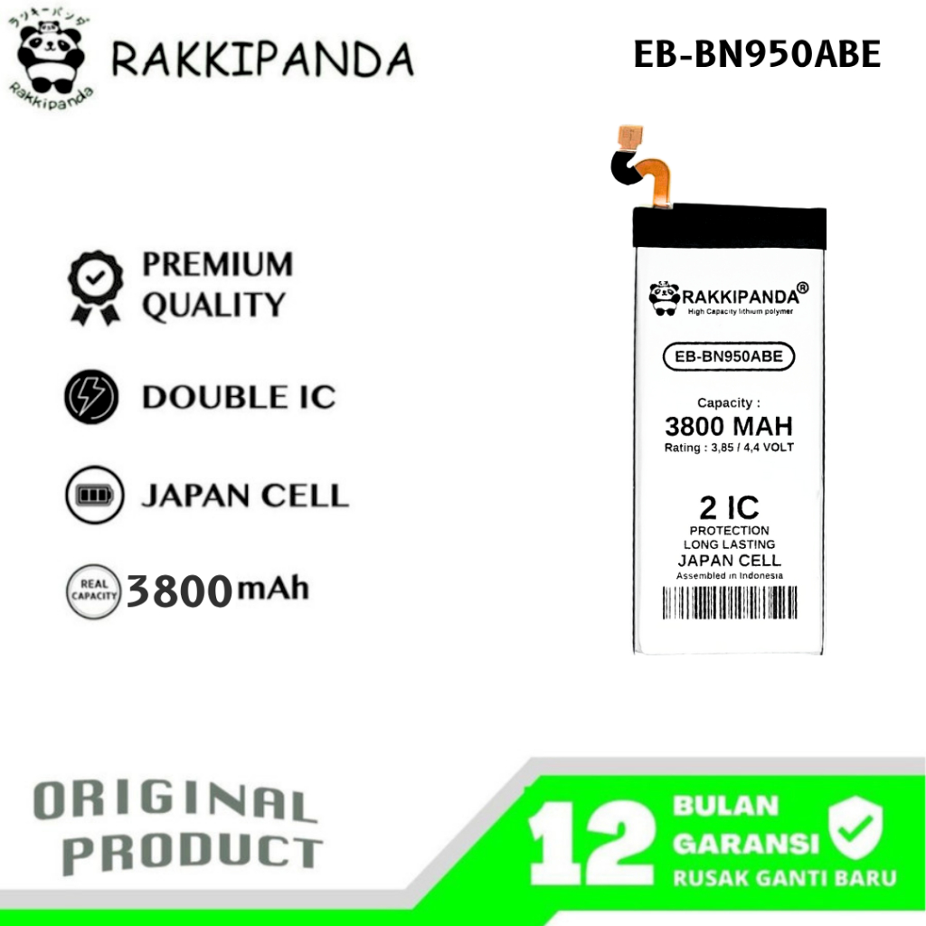 RakkiPanda - EB-BN950ABE Samsung Note 8 SM-N950F Batre Batrai Baterai