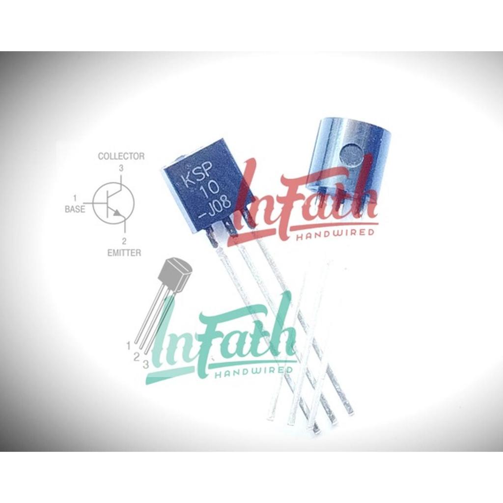 KSP10 VHF / UHF InFath NPN transistor persamaan MPSH10 KSP MPSH 10 sparepart Antena tv VHF UHF