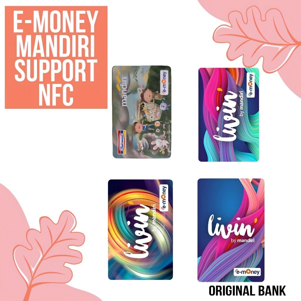 Kartu E-Money Mandiri Support Nfc Original Motif Acak (Beli 2 pcs lebih murah)/ Kartu Mandiri/ E-mon