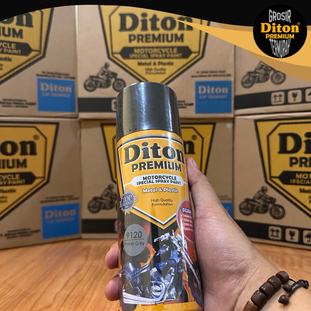DITON PREMIUM - PRIMER GRAY EPOXY 9120  (400cc) | Cat Semprot Motor Mobil Finishing Premium Tahan La