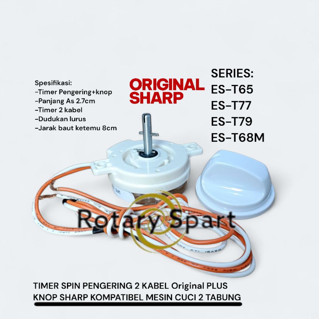 Timer pengering plus knop 2 Kabel Original Sharp ES-T65 ES-T77 ES-T79 ES-T68M