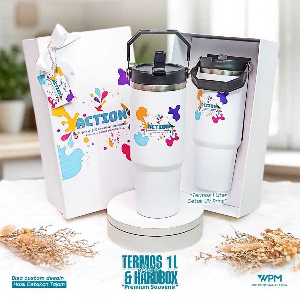 TERMOS MUG JUMBO CUSTOM / TERMOS CUSTOM / 900 ML TERMOS CUSTOM FREE SEDOTAN