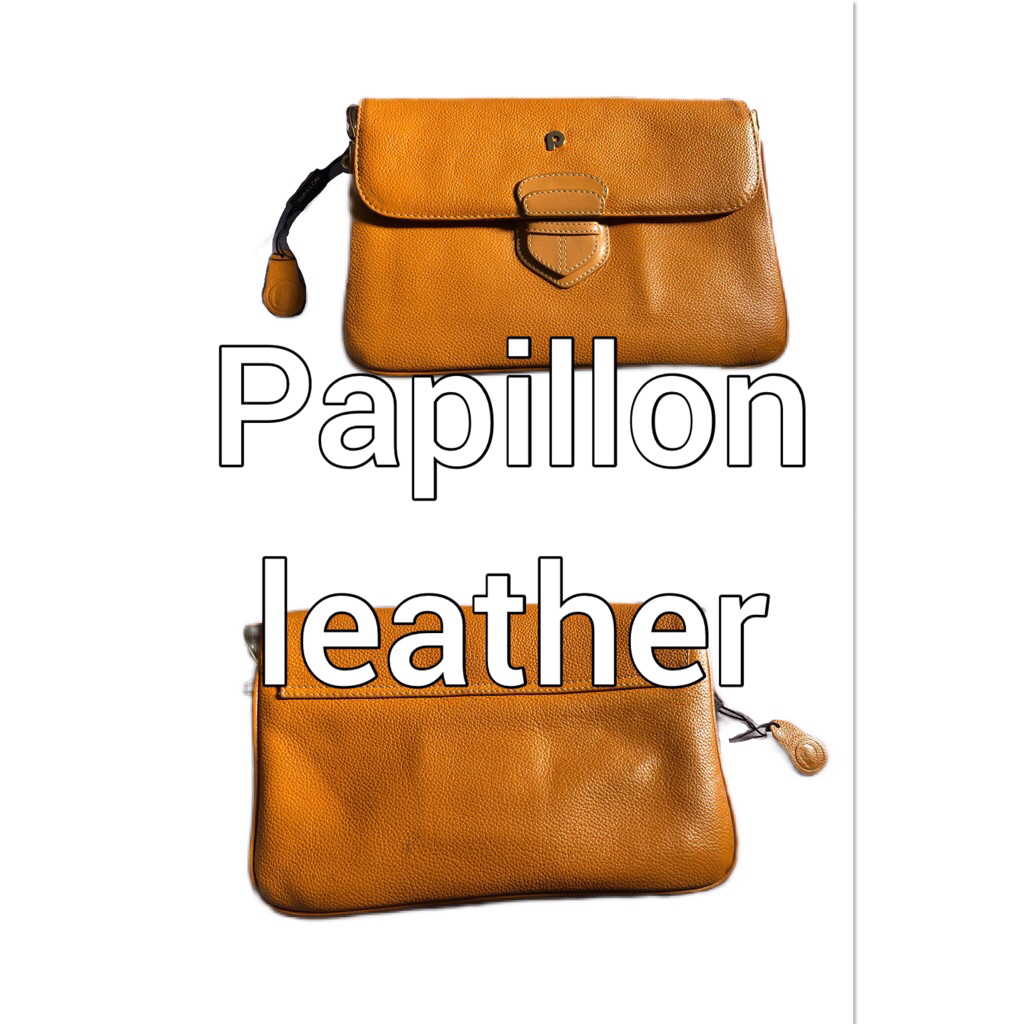 papillon leather bag yellow original