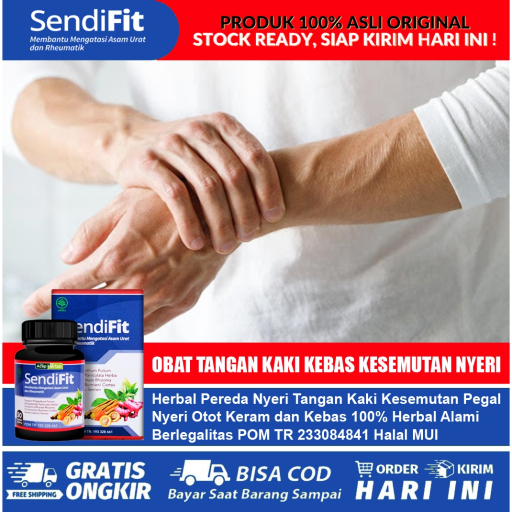 SendiFit Kebas Kesemutan Nyeri Otot Nyeri Sendi Kaki Tangan Sering Kram