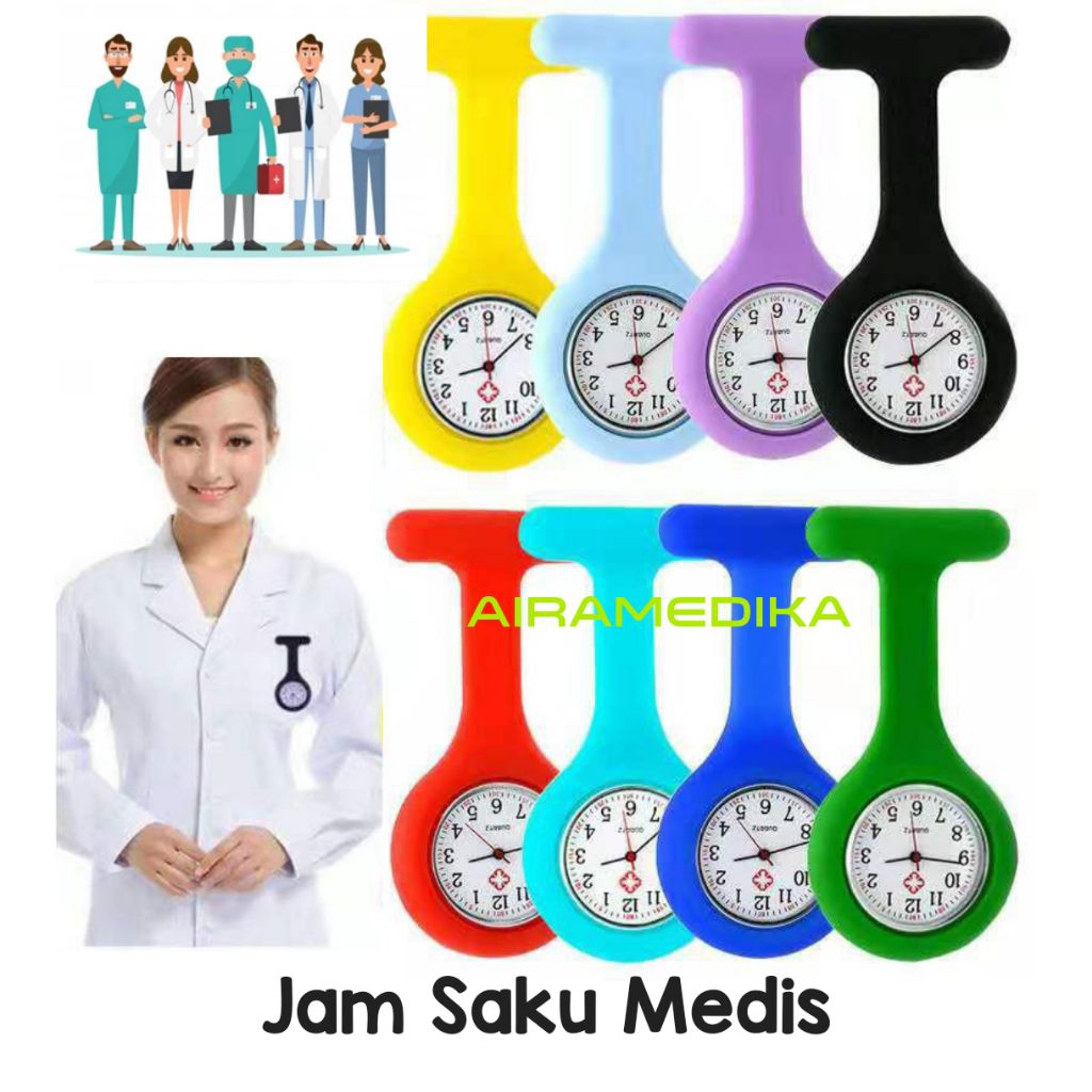 Jam Saku Perawat / Jam Saku Medis ( Dokter,Bidan, Perawat ) / Jam Analog Jarum