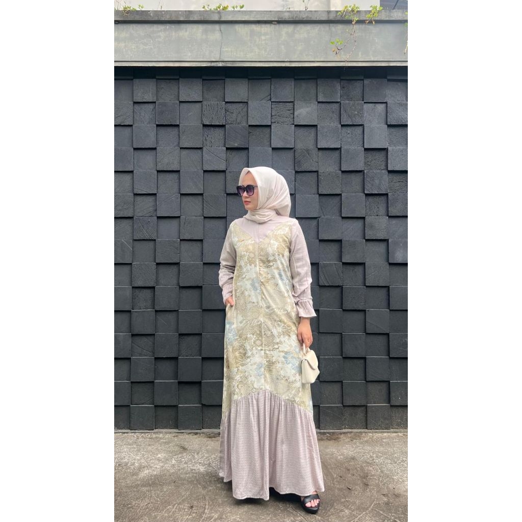 shaaira dress by zalifa✔️gamis motif, gamis cantik, gamis ,zalifa
