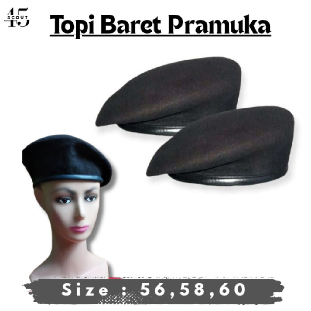 Topi Baret Pramuka SD, SMP, SMA || Topi Baret Pramuka bakan Laken, Topi Baret Laken, Topi Pramuka La