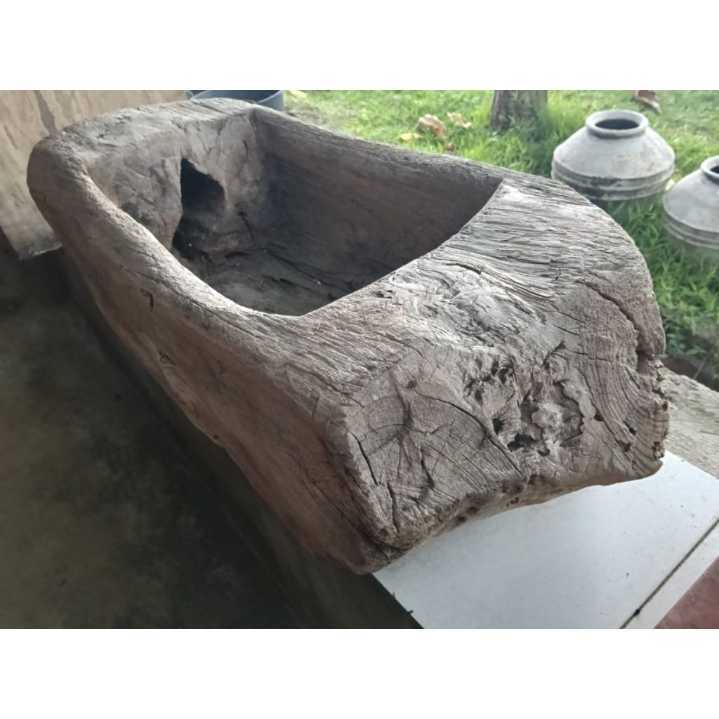 Lesung kayu jati erosi antik rustic kuno lawas