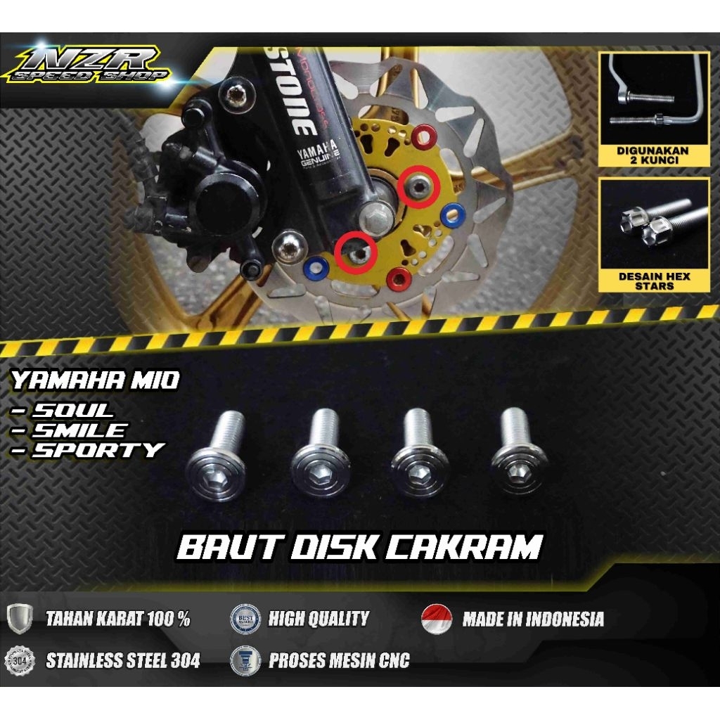 BAUT DISK CAKRAM YAMAHA MIO SPORTY SMILE