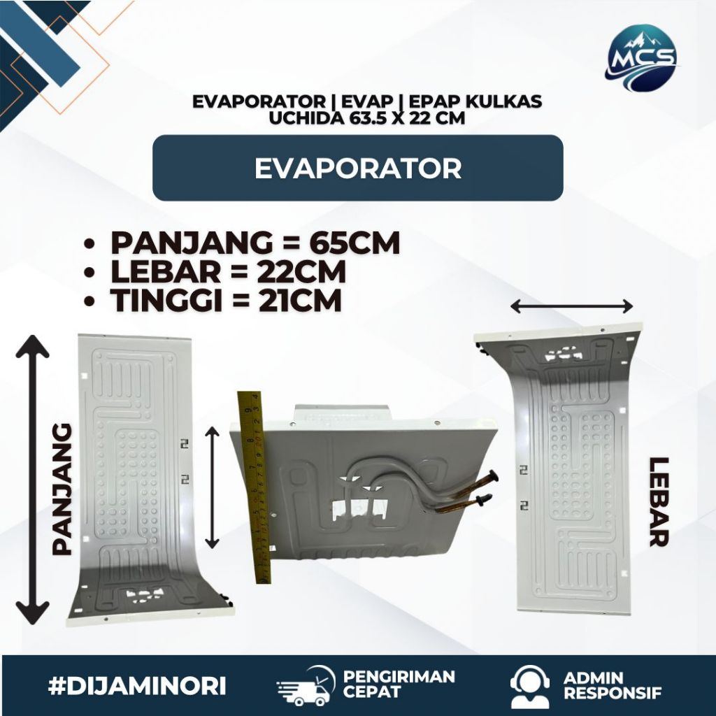 Evap kulkas uchida 63,5 x 22 cm evaporator kulkas uchida maspion L