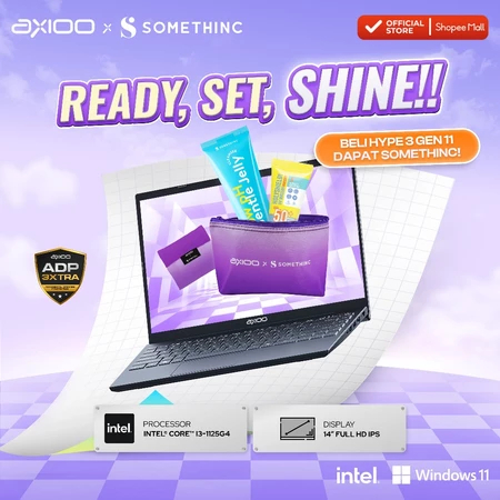 [ AXIOO x SOMETHINC ] MyBook Hype 3 G11 Intel Core i3-1125G4/8GB/256GB/FHD IPS