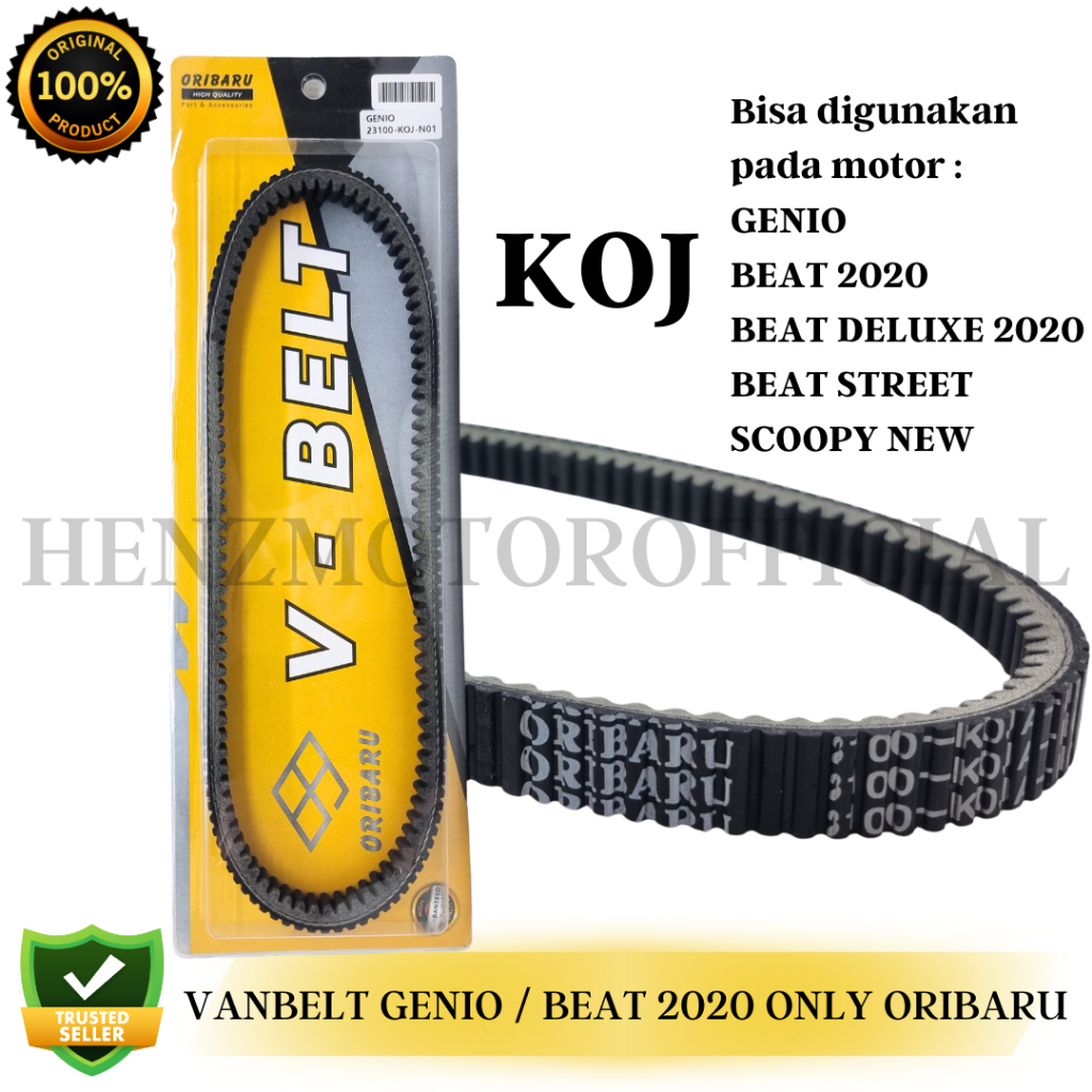 VANBELT ONLY V-BELT V BELT VAN BELT ONLY GENIO / BEAT 2020 / BEAT DELUXE 2020 / BEAT STREET NEW / BE