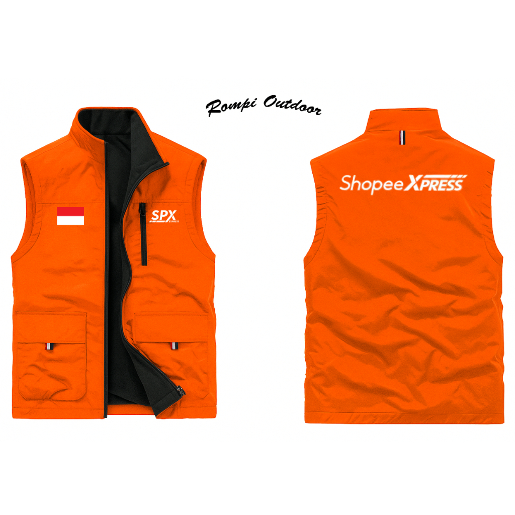 Terjamin  Rompi Shopee Express Terlaris / Rompi Shopee Express Bahan Poly Taslan Berkualitas