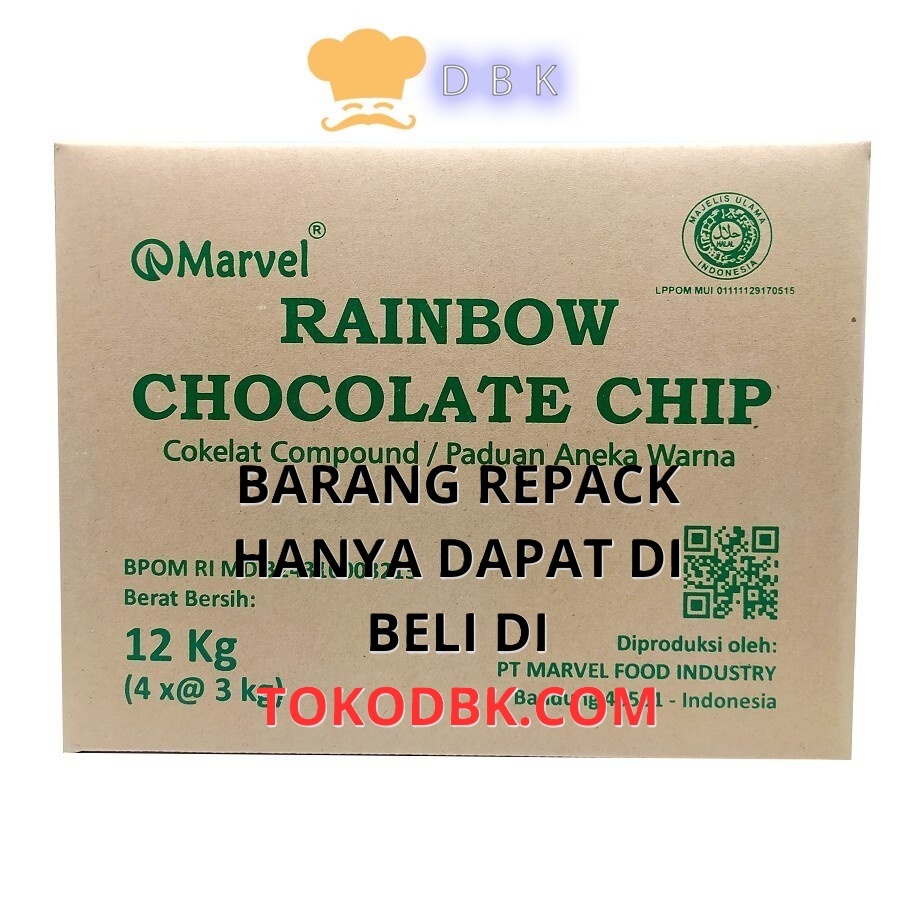 Coklat Chip Rainbow warna warni per ons choco chip / TIDAK DIJUAL