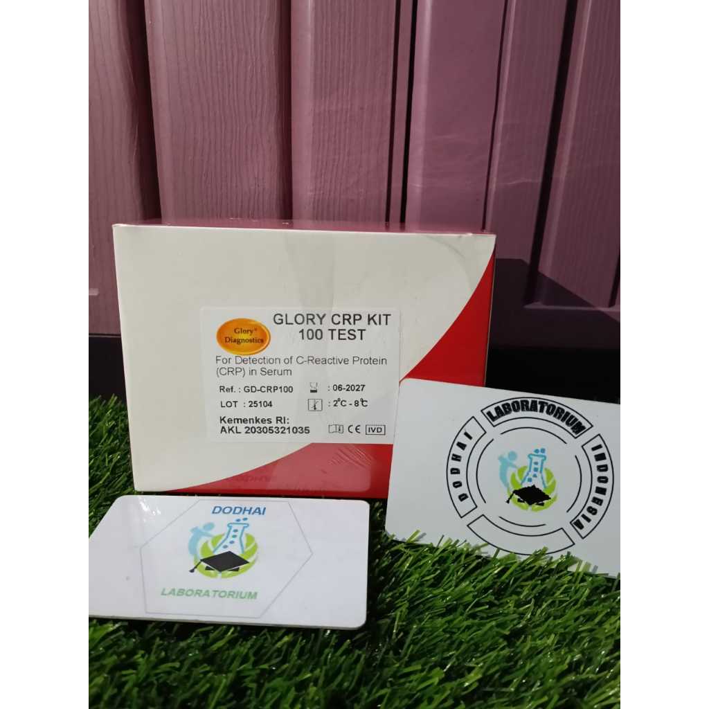 CRP Latex Kit 100 Test Glory Diagnostics , Reagen CRP Latex C-Reactive