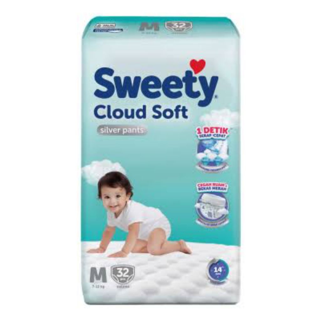 Pampers Sweety Silver Pants Ukuran M32/ M60