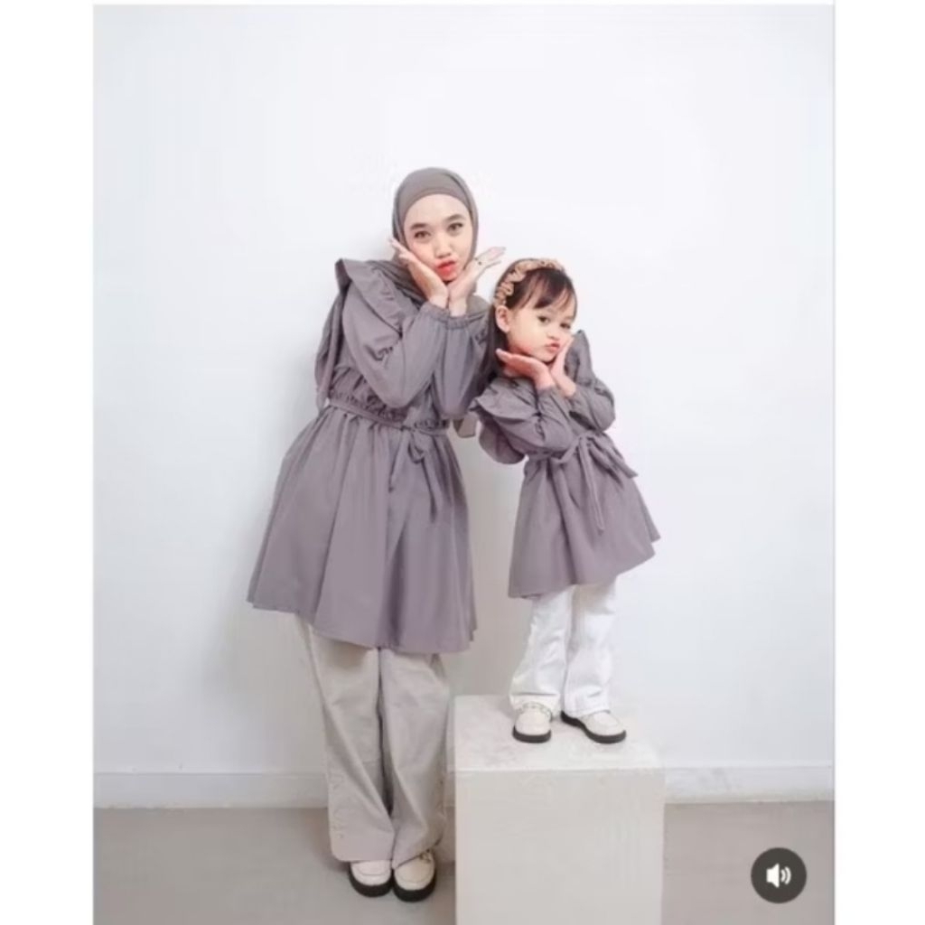 Vanesia Tunik Couple Ibu Anak Perempuan / Baju Couple Ibu Dan Anak Perempuan / Blouse Couple Ibu Ana
