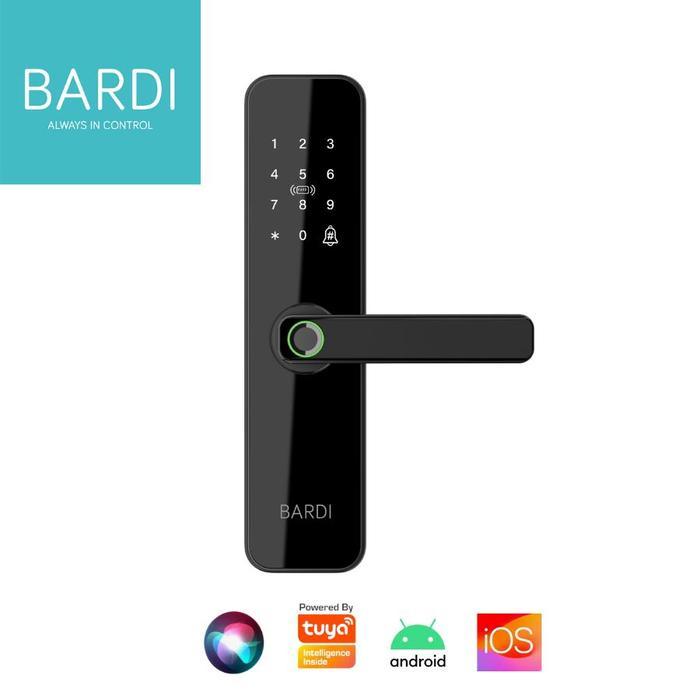 BARDI Door Lock Z01 Handle Gagang Kunci Pintu Fingerprint Card Digital Smart Home Rumah Otomatis