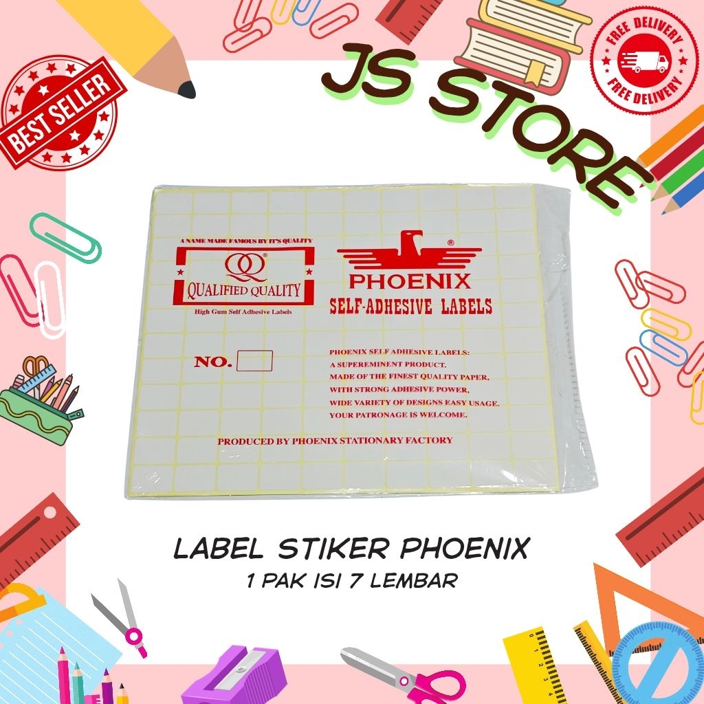 Stiker Label Nama Undangan Harga Phoenix 103 / 109 / 110 / 111 / 112 / 113 /121 / 123