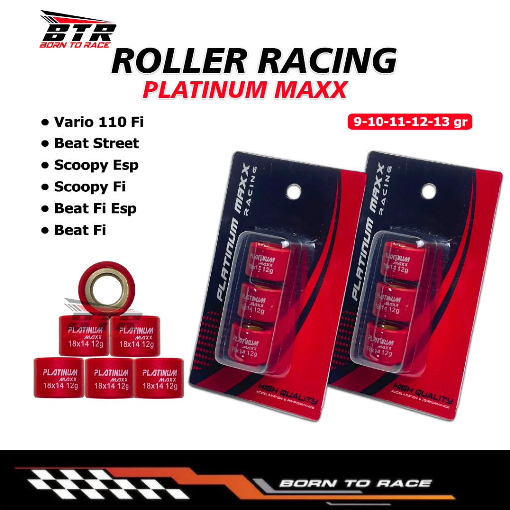 BEAT FI - Roler beat fi racing teflon roler PLATINUM Maxx scoopy beat fi esp kirian cvt beat