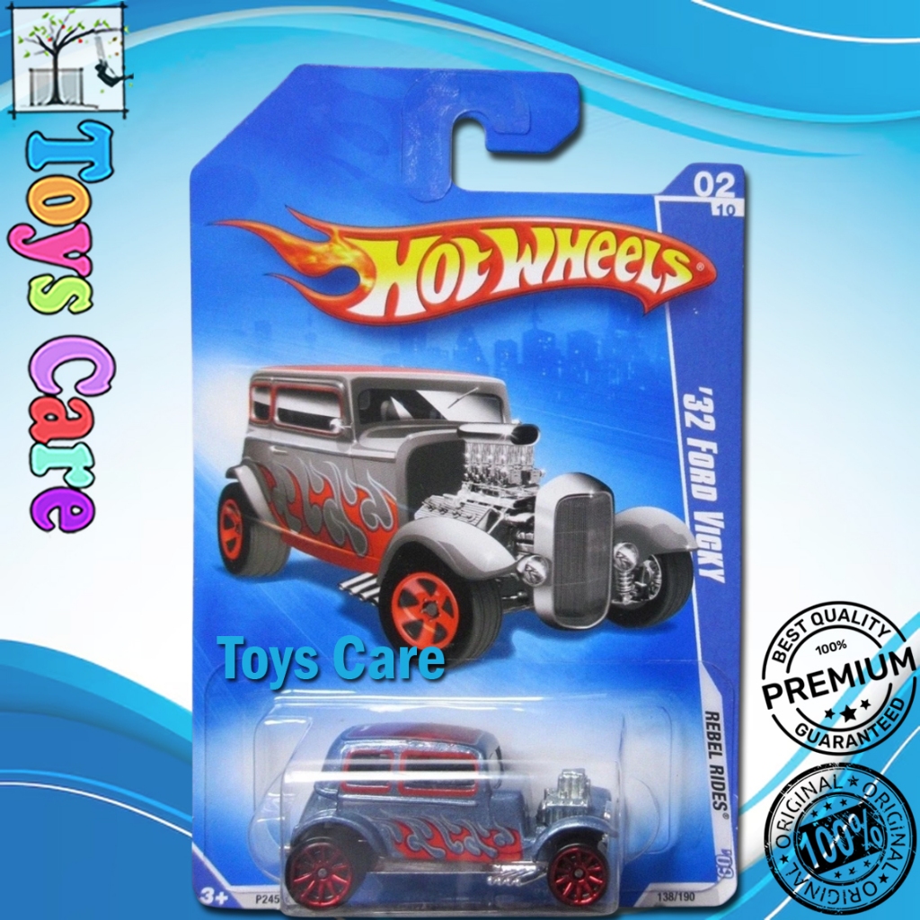 Hot Wheels 32 Ford Vicky Biru Hotrod Rebel Rides