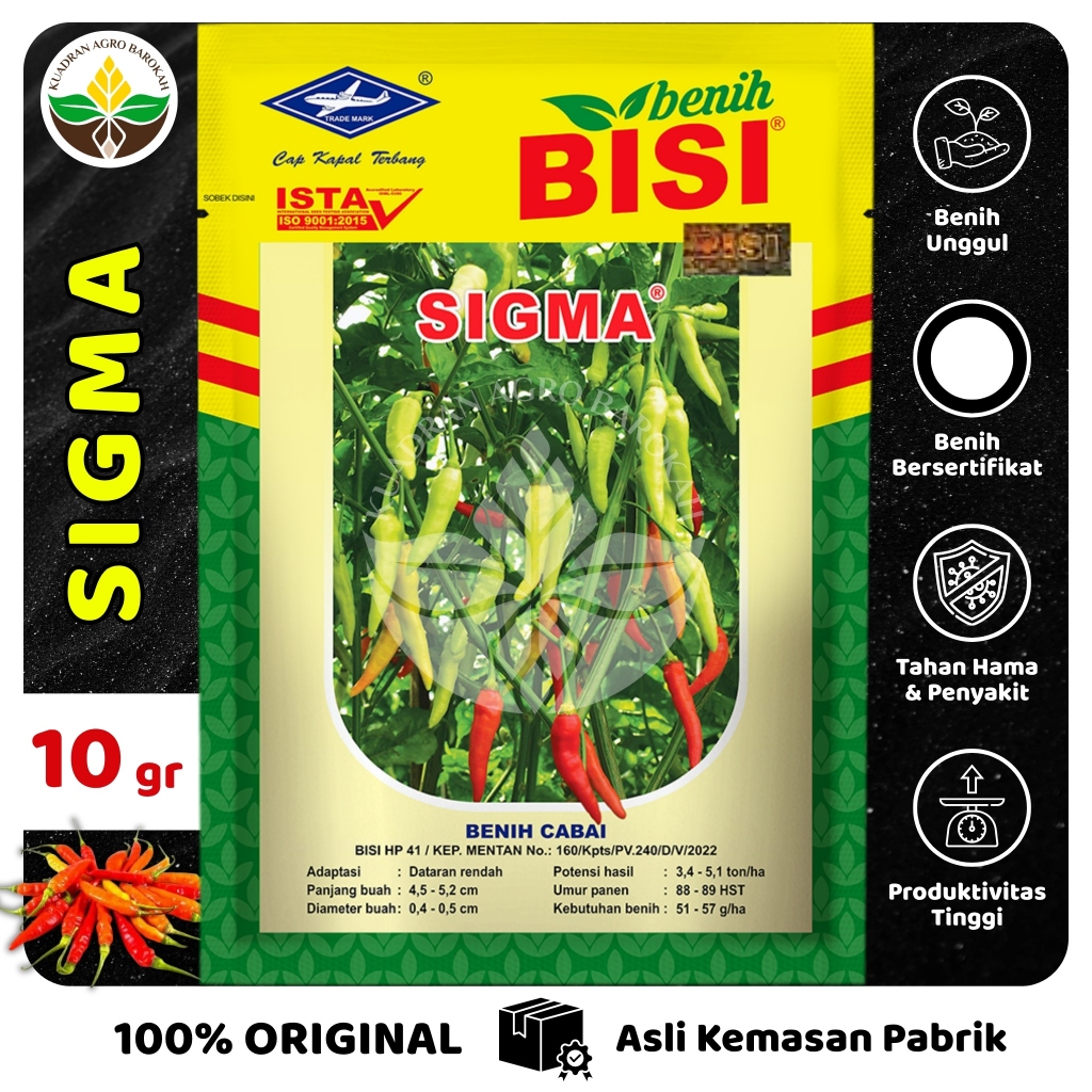 Benih Cabai Rawit SIGMA 10 gr - BISI Cap Kapal Terbang