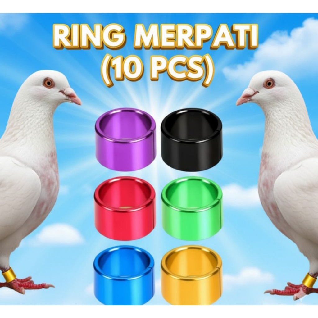 RING POLOS CNCIN RING BURUNG MERPATI PENANDA BURUNG MERPATI 10 PCS