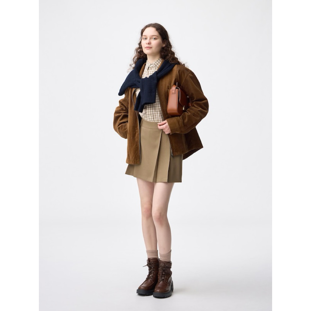 GU Side pleated skirt (PO Jepang)