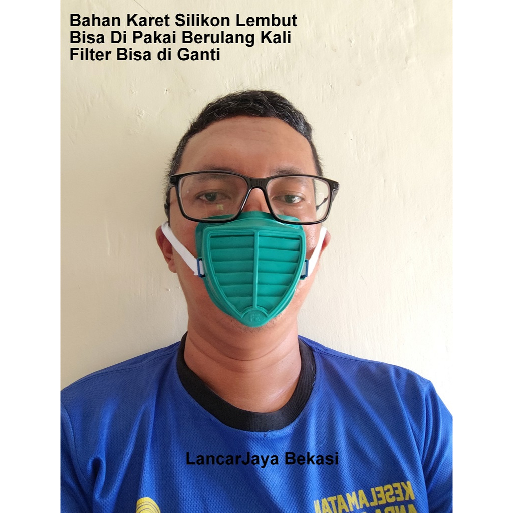 Masker Proyek Anti Debu Masker Industri Masker Rubber Bahan Karet Silikon Filter Bisa Di Ganti