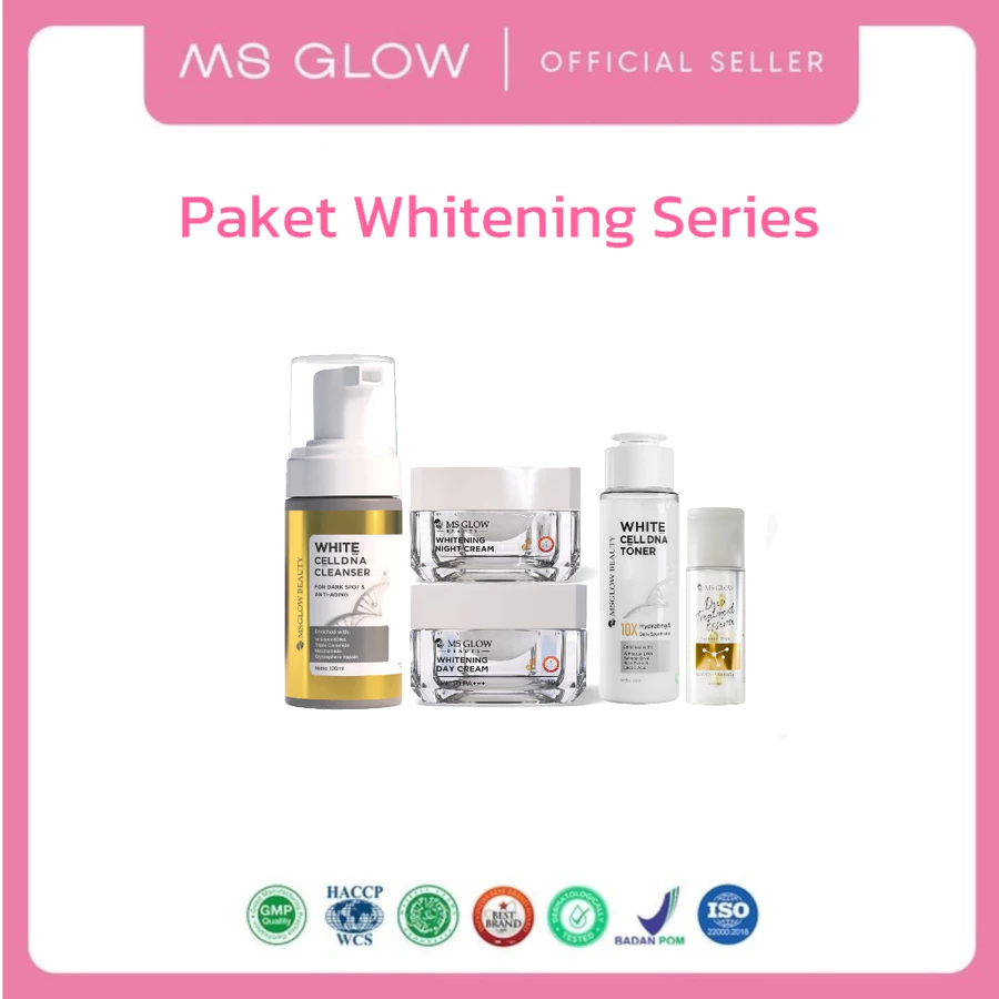 MS GLOW MALANG - Paket Whitening Series Booster Original Free DTE