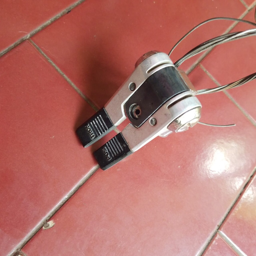 Shifter downtube Shimano Positron 2x6 index sepeda balap jepang jadul